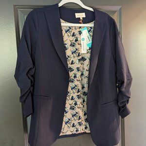 Never Worn! Comfy Collarless Blazer - Navy Blue Size M